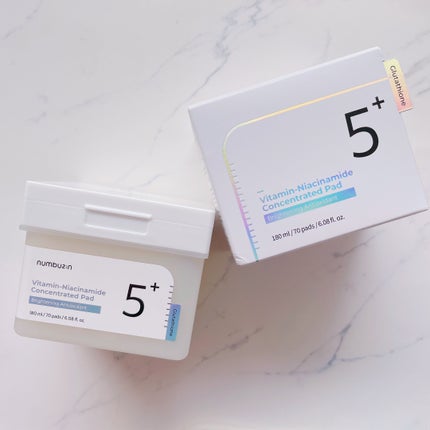 5番 白玉グルタチオンCフィルムパッド/numbuzin/トナーパッドを使ったクチコミ(1枚目)