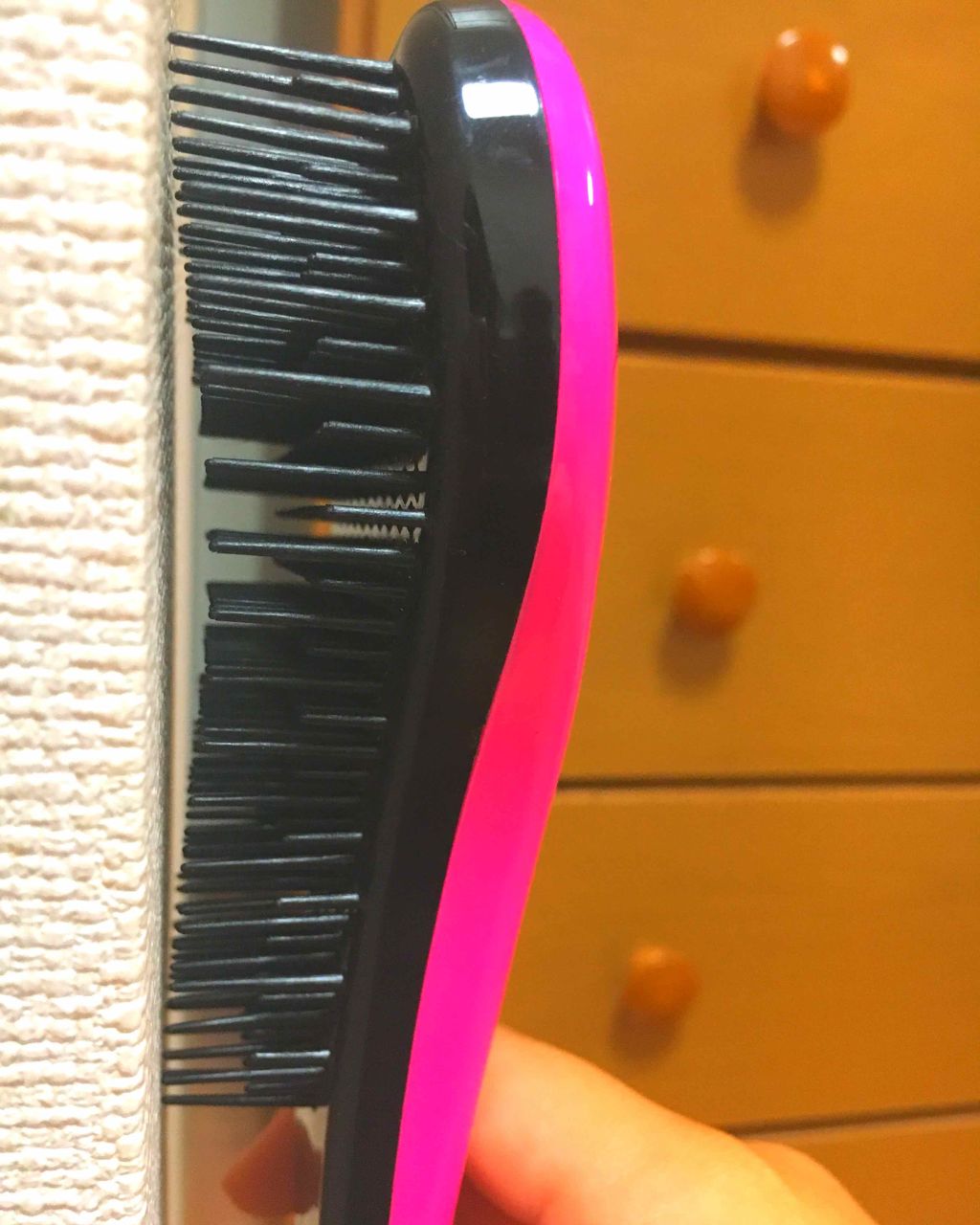 絡みにくい！髪通りなめらか長短2段ヘアブラシ/キャンドゥ/ヘアブラシを使ったクチコミ（3枚目）