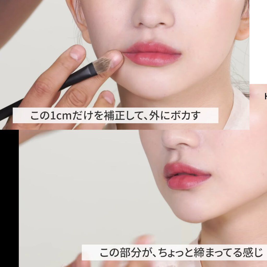 AMUSE ソンスドン クリーム マット ティントのクチコミ「🌹基本リップメイク(マットよりグラデ)🌹

保湿リップをティッシュオフ

ラフに全体的にのせる.....」（3枚目）