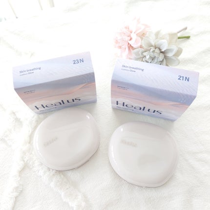 ブリージンググロークッション/Healus/クッションファンデーションを使ったクチコミ(7枚目)