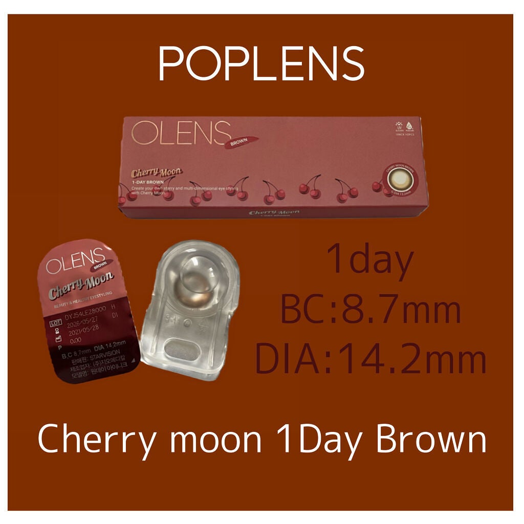 Cherry moon 1Month/OLENS/カラーコンタクトレンズを使ったクチコミ(1枚目)
