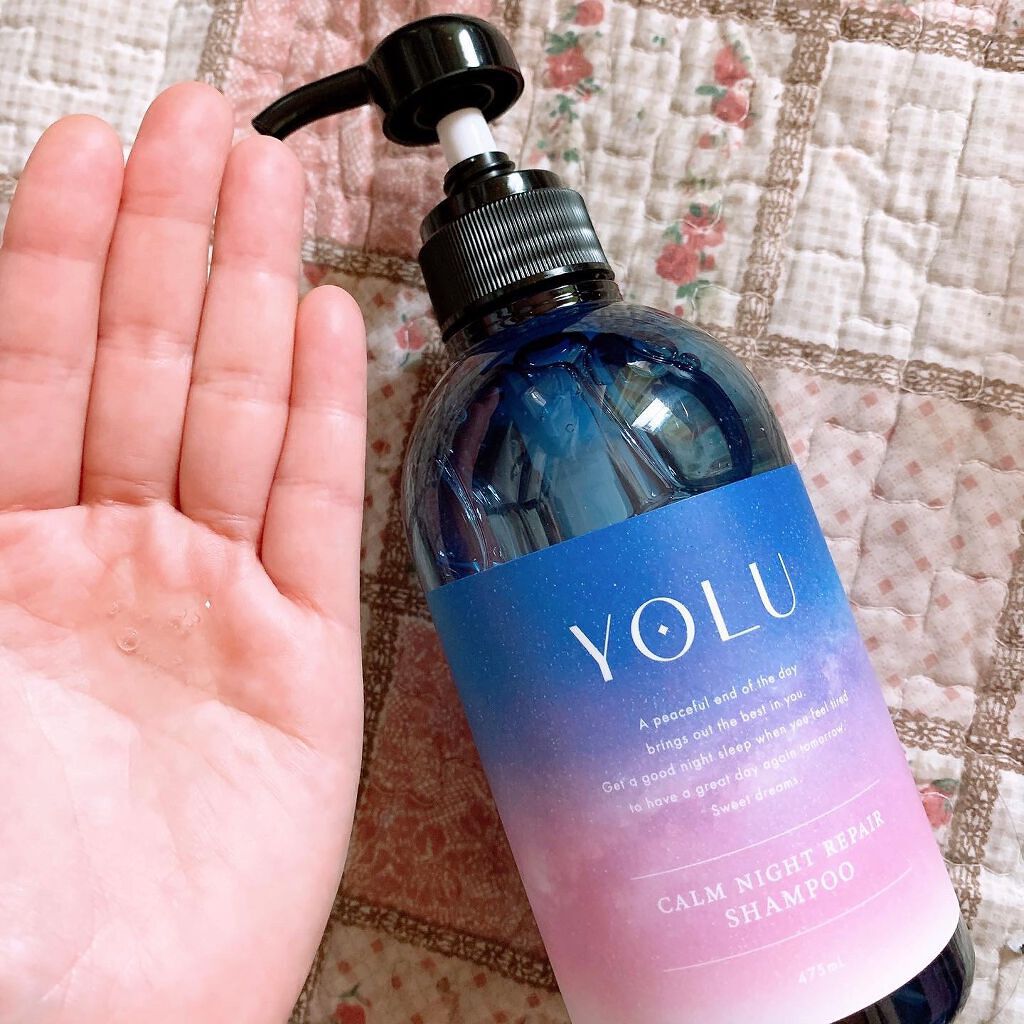 カームナイトリペアシャンプー／トリートメント/YOLU/市販シャンプーを使ったクチコミ（2枚目）