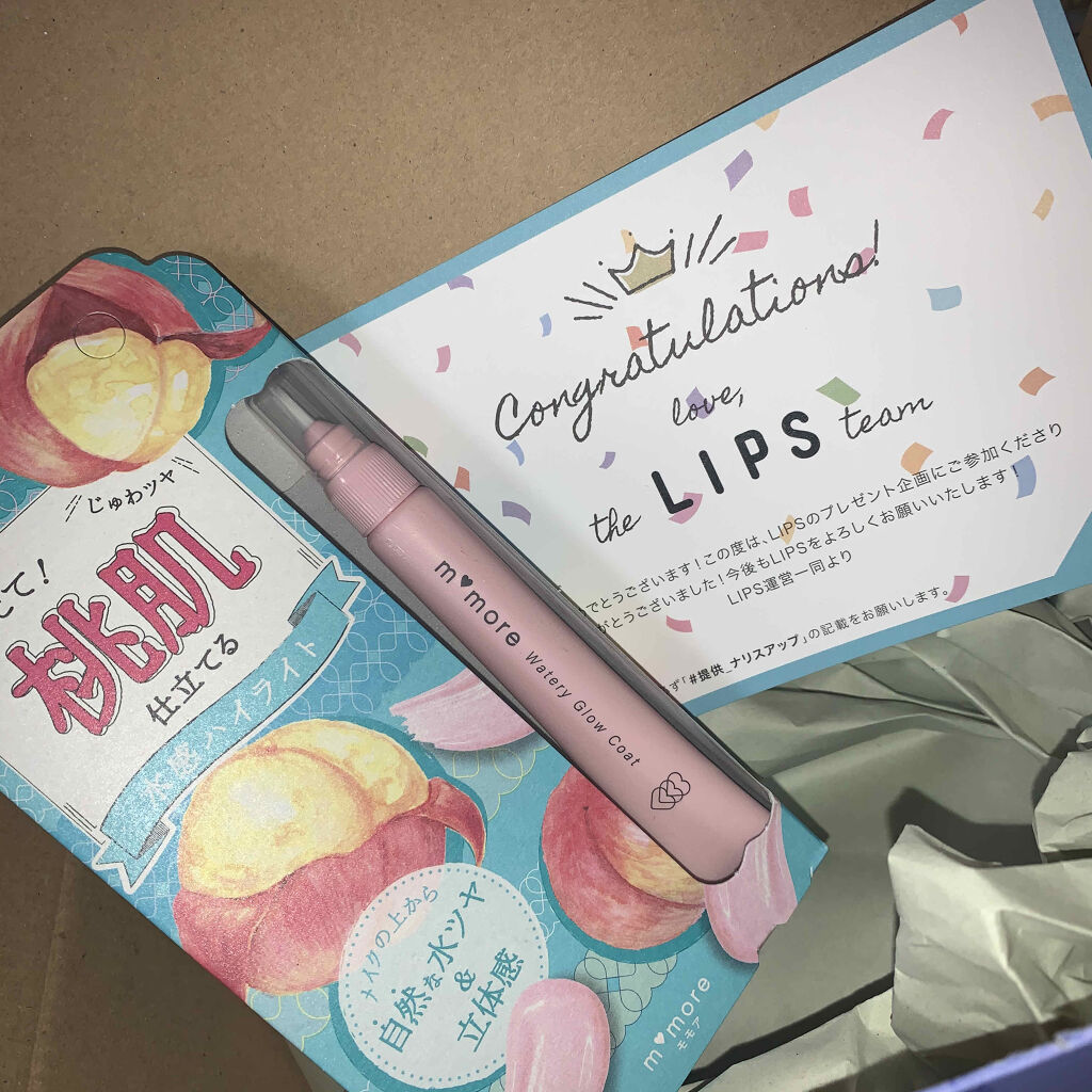 モモア ウォータリー グロー コート/ナリスアップ/ジェル・クリームチークを使ったクチコミ（1枚目）