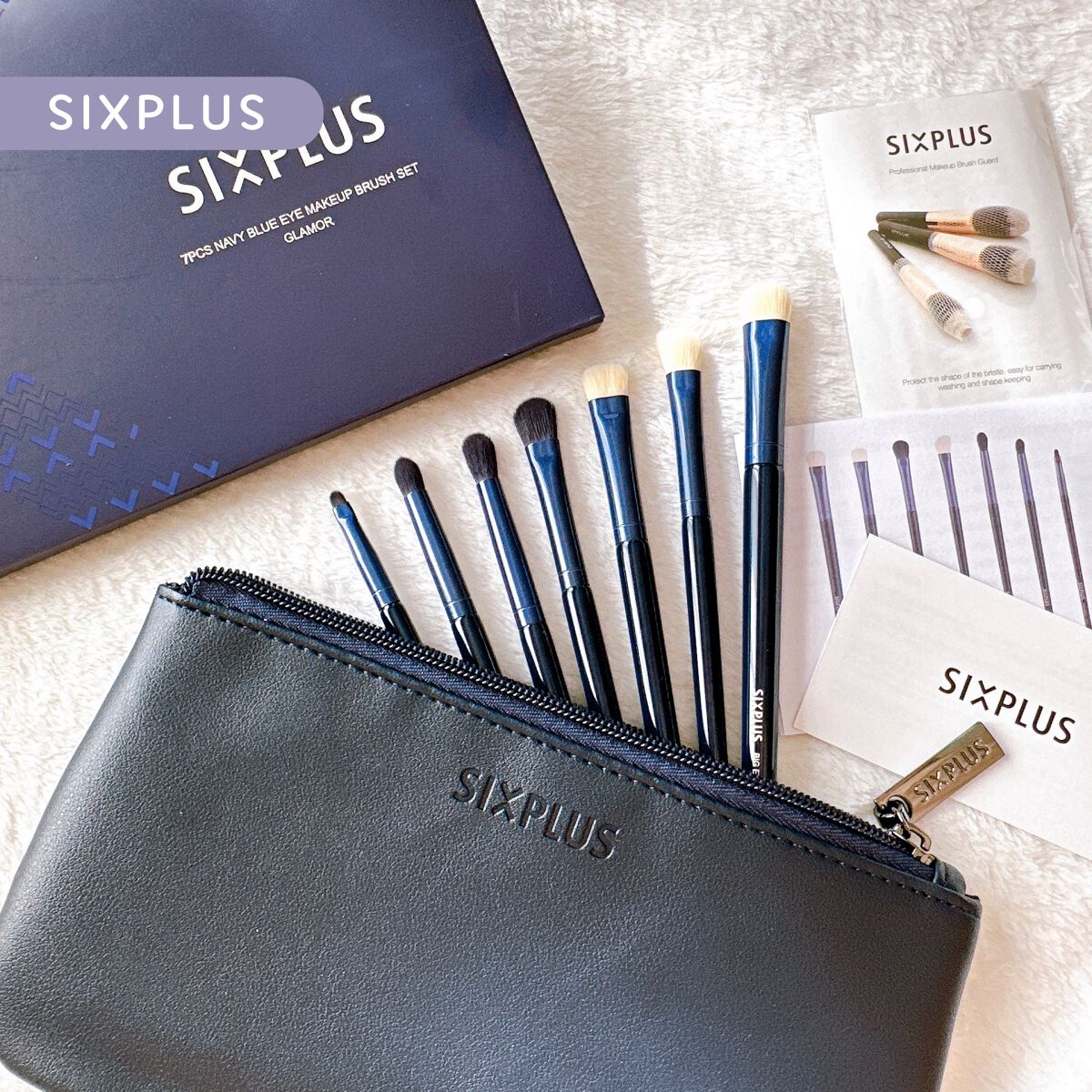 SIXPLUS ホワイトパール アイメイクブラシ 7本セット/SIXPLUS/メイクブラシを使ったクチコミ（1枚目）