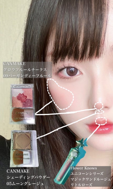 グロウフルールチークス/キャンメイク/パウダーチークを使ったクチコミ(4枚目)