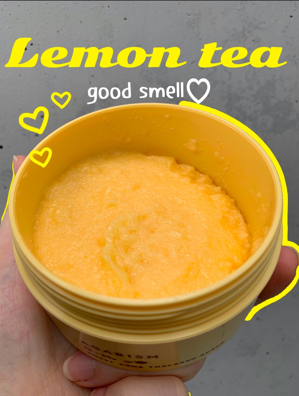 Q+Me スウィートボムタラソスクラブレモンティーの香り/AGARISM/バスト・ヒップケアを使ったクチコミ(3枚目)