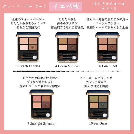 オンブルクルールクアドリ/クレ・ド・ポー ボーテ/アイシャドウパレットを使ったクチコミ(5枚目)