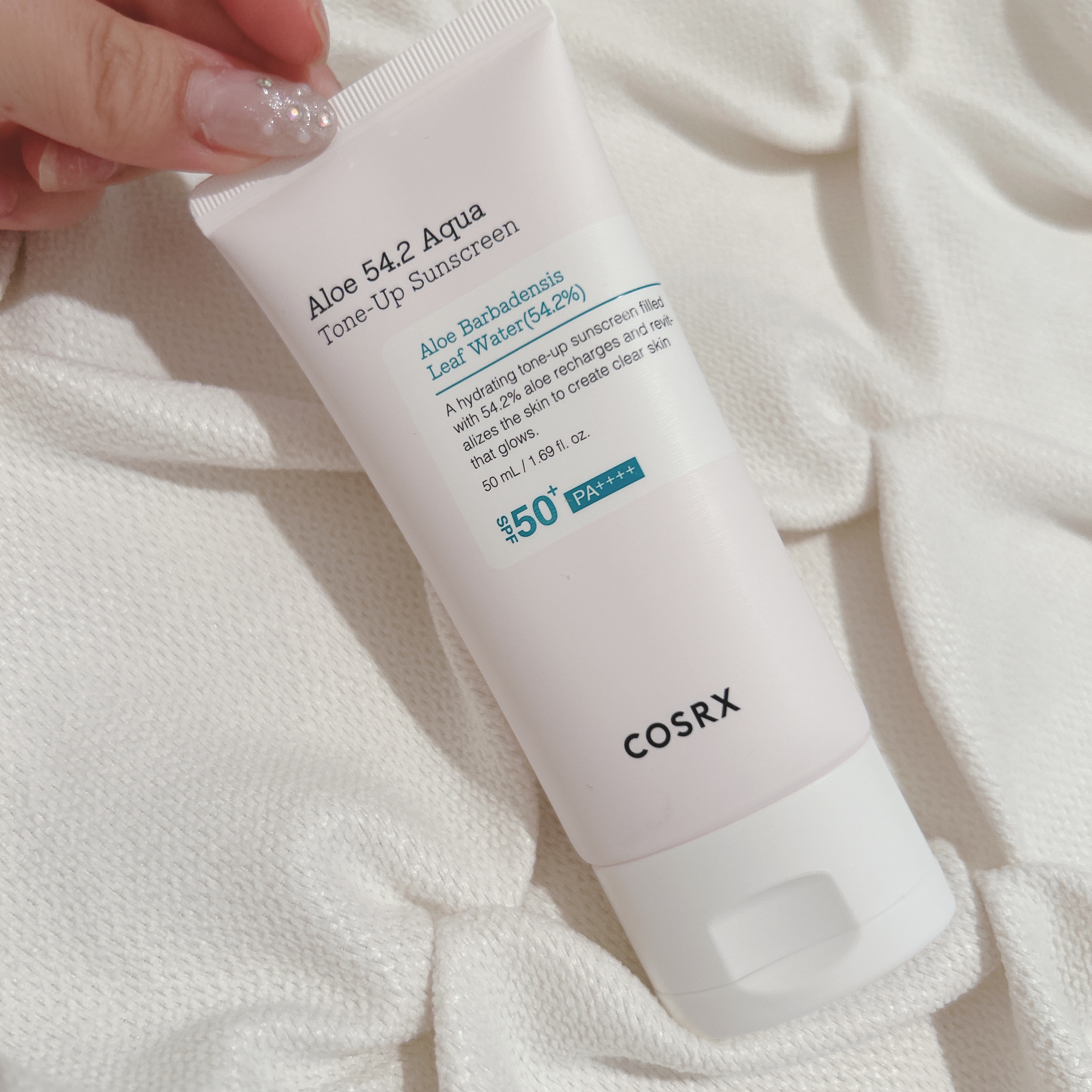 アロエ54.2アクアトーンアップUVクリーム　SPF50+ PA++++/COSRX/日焼け止めクリームを使ったクチコミ（1枚目）