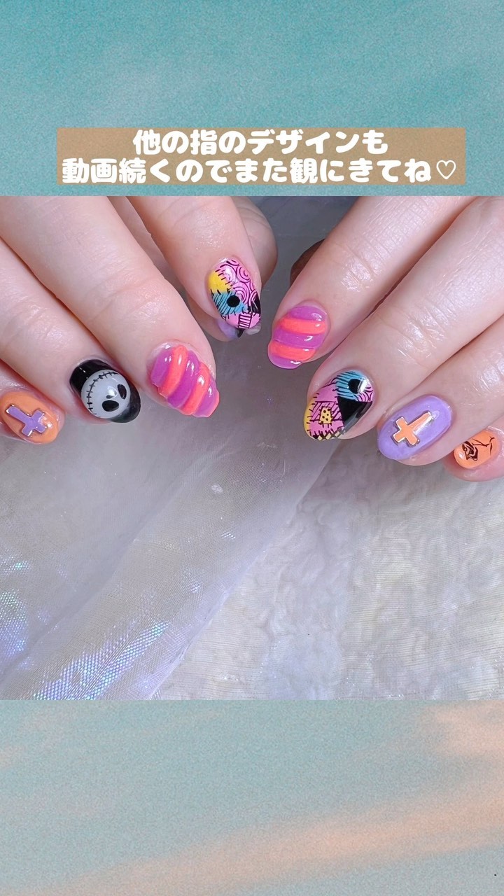 🇭ₐₗₗₒwₑₑₙ 🇨ₐₙdy ₙₐᵢₗ♡⠀
⠀
@kimacat_betty ぷにぷにはいま @nail_premall にヴェスタのみまだあります！！🎃⠀
#nail #nails #nailart #ネイル #美甲 #ネイルアー