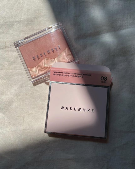 シアーレイヤリングデュアルブラッシャー/wakemake/パウダーチークを使ったクチコミ(1枚目)