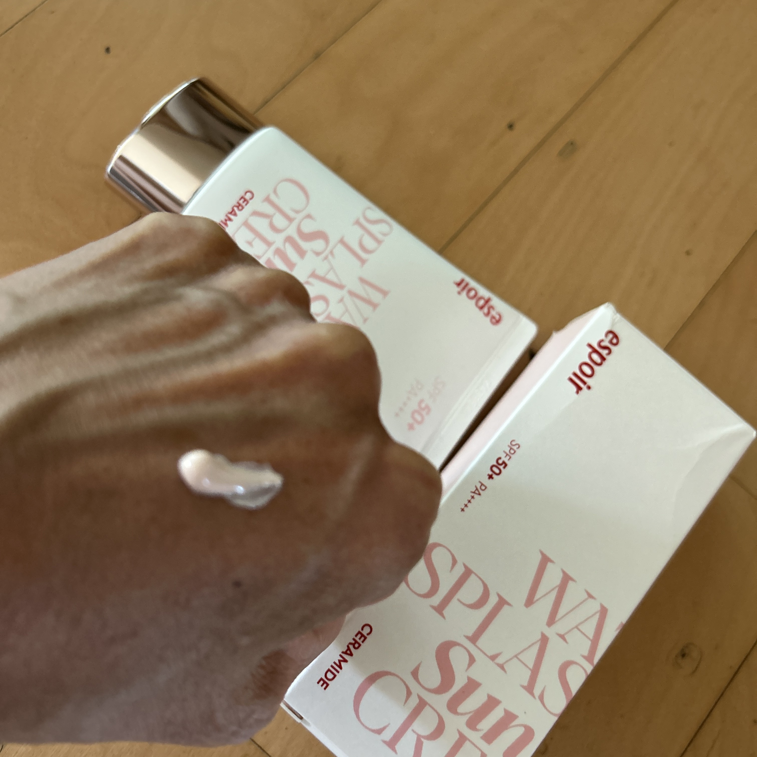 ウォータースプラッシュサンクリーム セラミド/espoir/日焼け止めクリームを使ったクチコミ（3枚目）