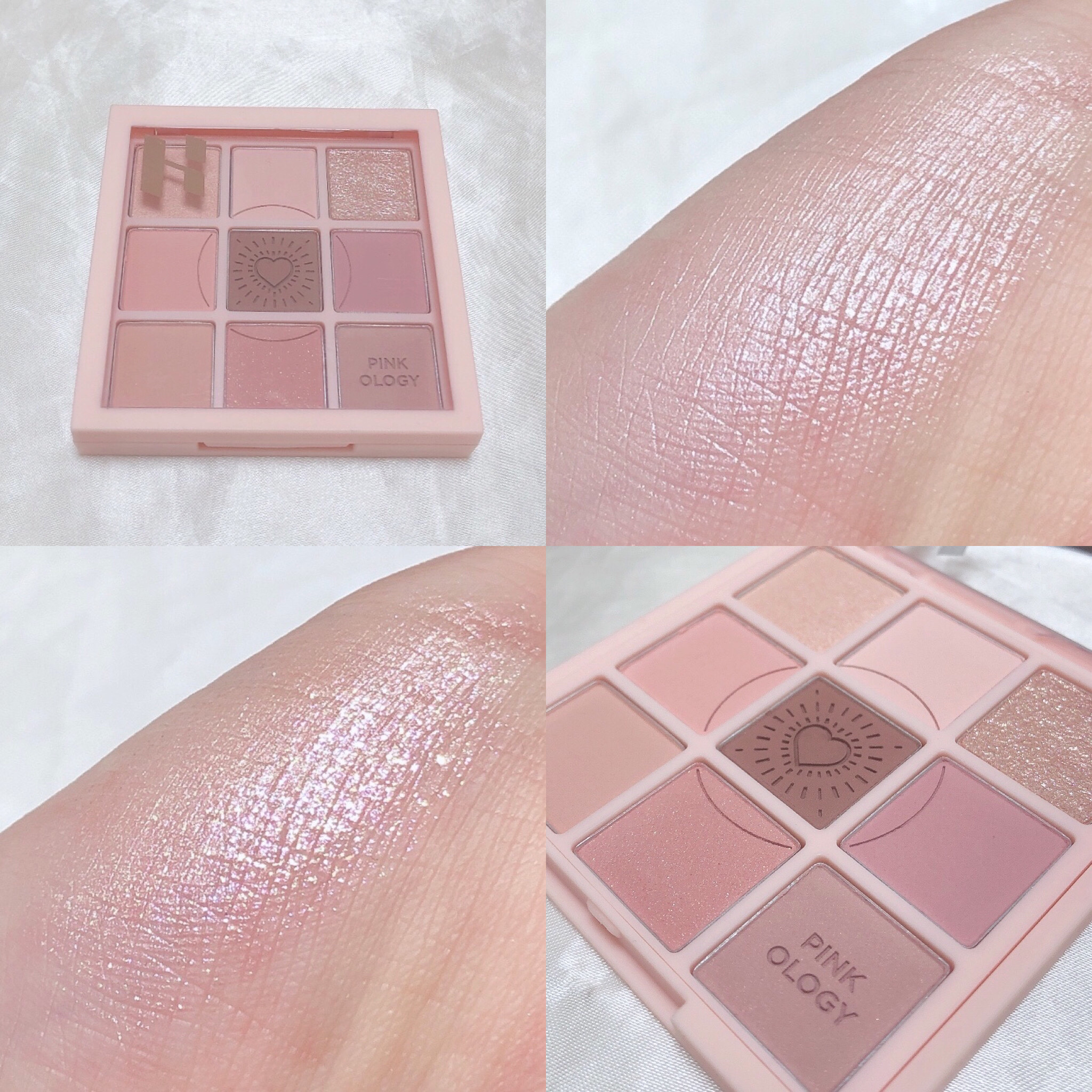 マイフェイブムードアイパレット 9カラー 03 ピンクオロジー(PINKOLOGY)/HOLIKA HOLIKA/アイシャドウパレットを使ったクチコミ（2枚目）