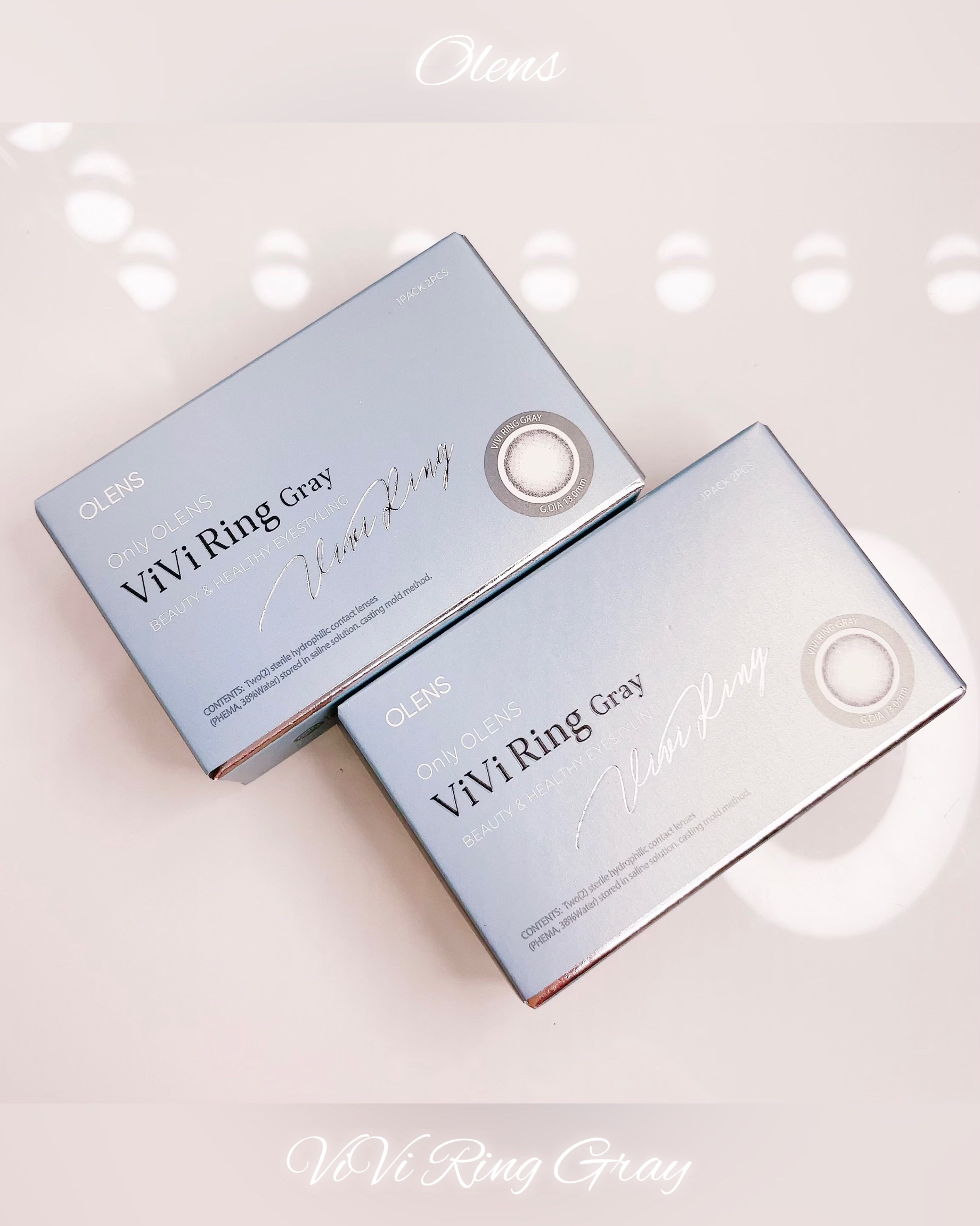 ViVi Ring 1Month グレー/OLENS/カラーコンタクトレンズを使ったクチコミ（3枚目）