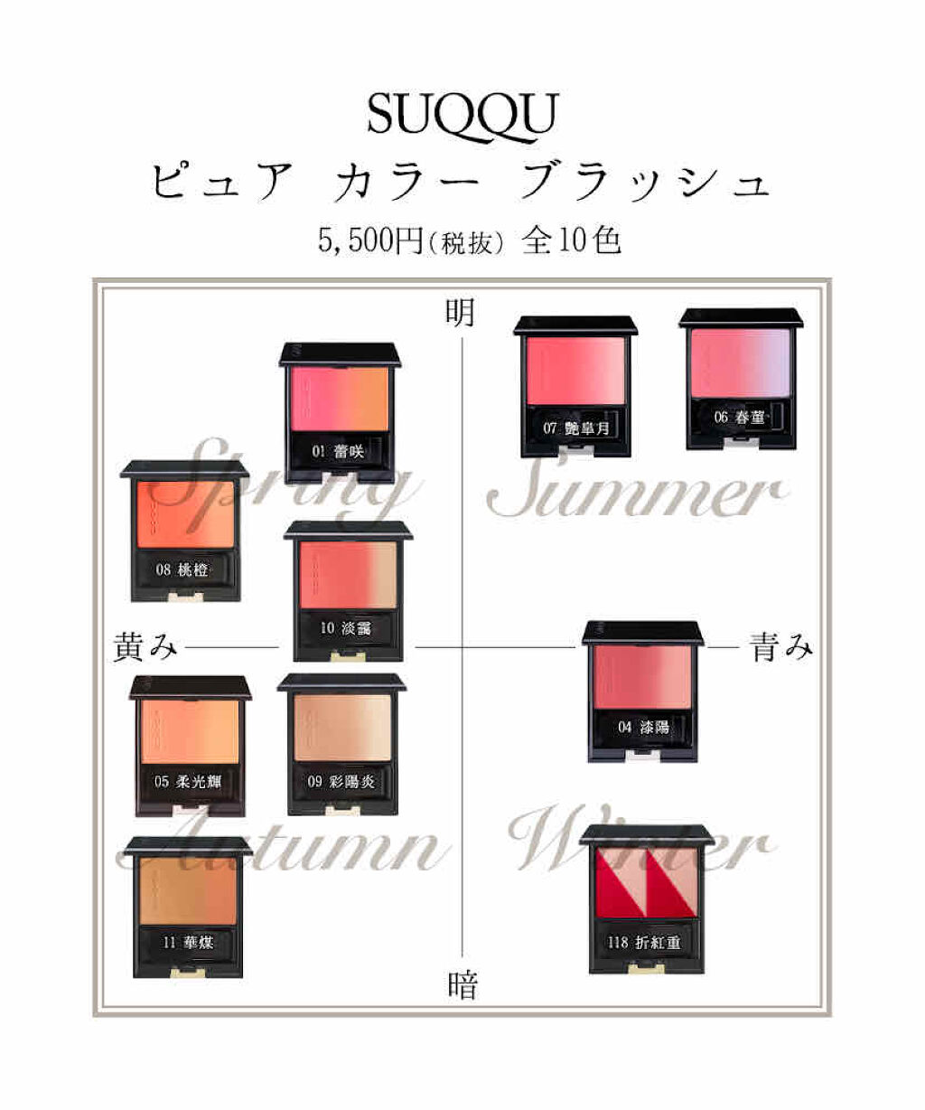 こんばんは🌆
ちかっぴです🌟

今日はスックの
ピュアカラーブラッシュで
色の仕分け人をしました！

とっっっても綺麗なチークですね💖

私は絶対似合わない色味ですが、
118 折紅重
これ素敵すぎません？？？
これ使ってる人見つけた