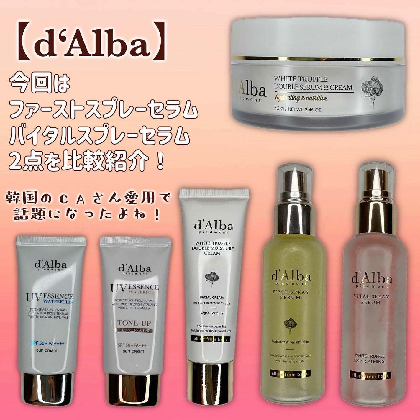 ダルバ ホワイトトリュフファーストスプレーセラム/ダルバ/ミスト状化粧水を使ったクチコミ(2枚目)
