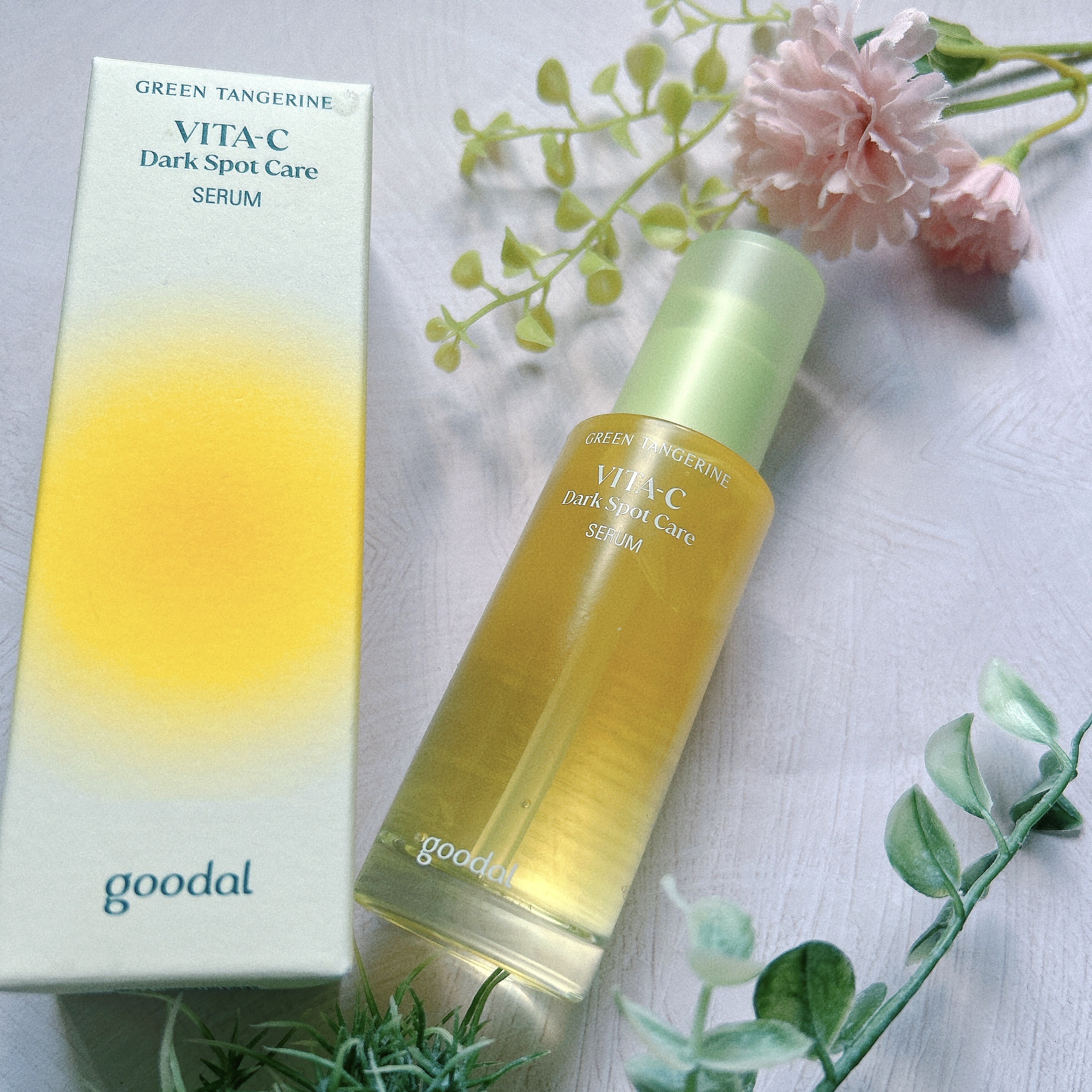 グーダル♡グリーンタンジェリン ビタC ダークスポットケアセラム♡CVセラム美容液♡

LIPSを通してグーダル様よりいただきました🥹
ありがとうございます！！

韓国大人気のビダミンCセラム！
青みかんシリーズ🍊
初めての使用です🫶