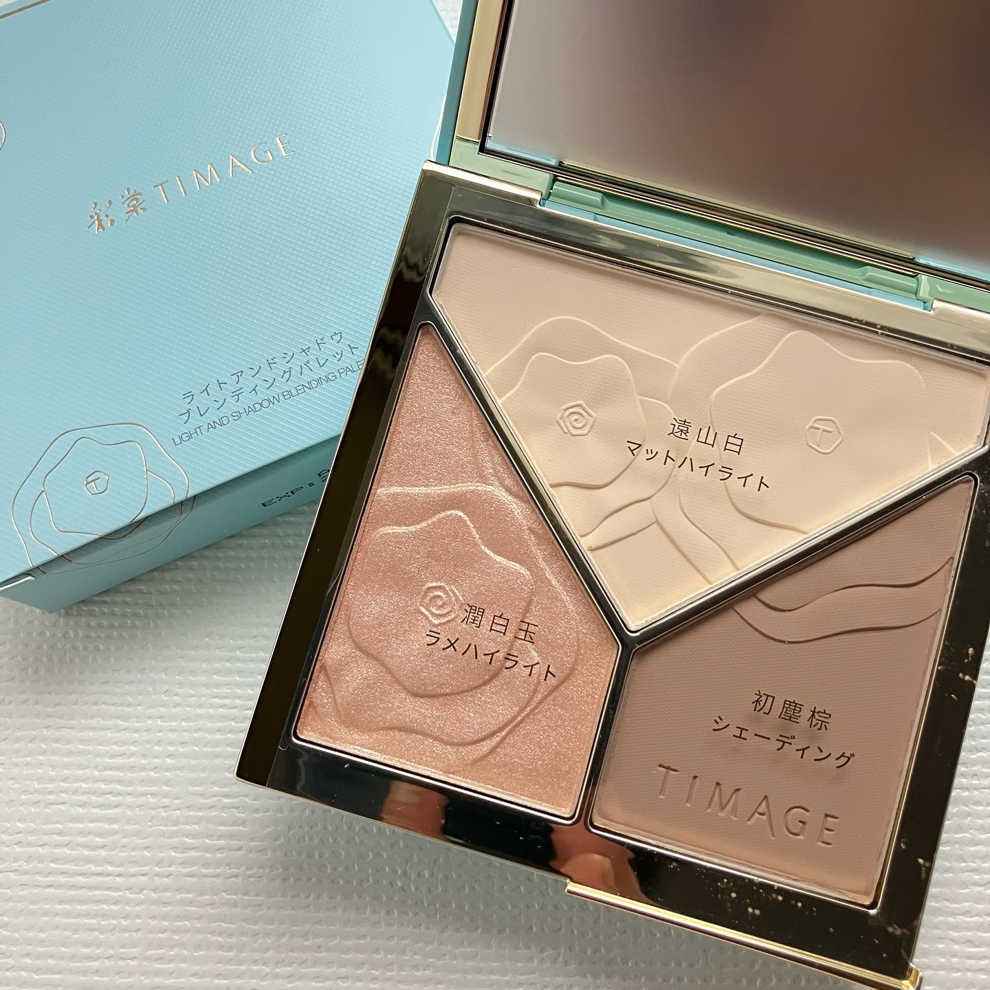 ハイライトシェーディングパレット/TIMAGE/パウダーハイライトを使ったクチコミ（3枚目）