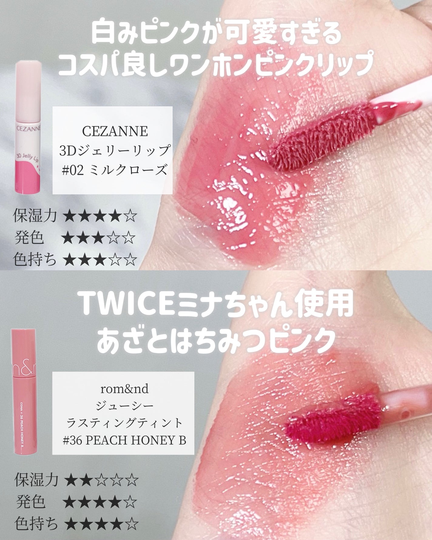 ジューシーラスティングティント/rom&nd/リップティントを使ったクチコミ(4枚目)