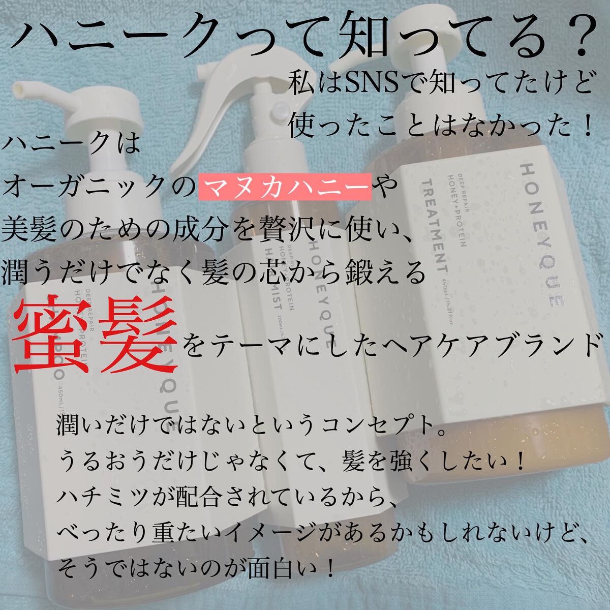 ディープリペア シャンプー モイスト／ヘアトリートメント モイスト/ハニーク/市販シャンプーを使ったクチコミ（2枚目）