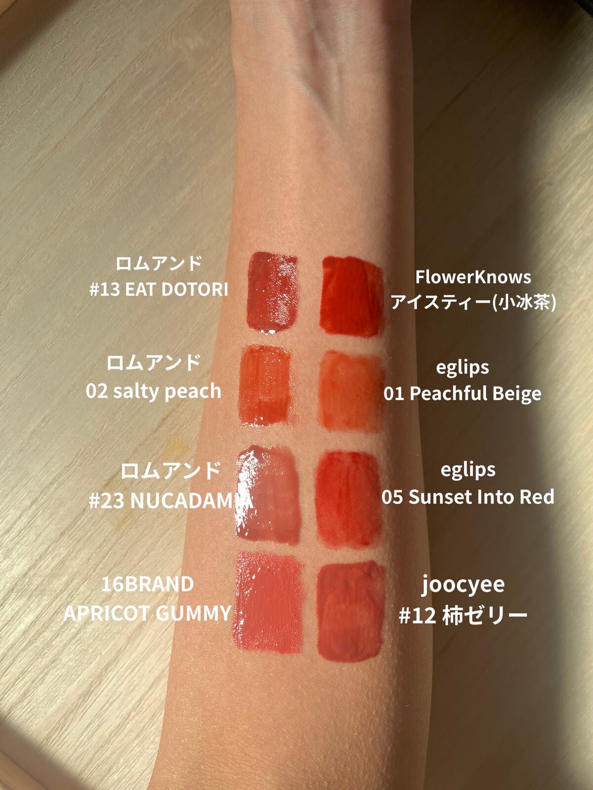 ジューシーラスティングティント/rom&nd/リップティントを使ったクチコミ(3枚目)