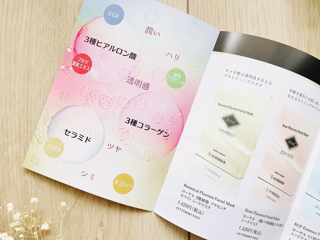 Royal Facial Mask ローヤル 2種植物プラセンタ ホワイトシートマスク / 昭和商事