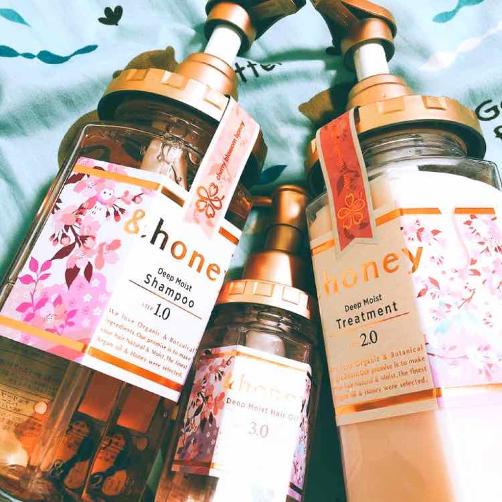 ディープモイスト シャンプー1.0／ヘアトリートメント2.0/&honey/市販シャンプーを使ったクチコミ（1枚目）