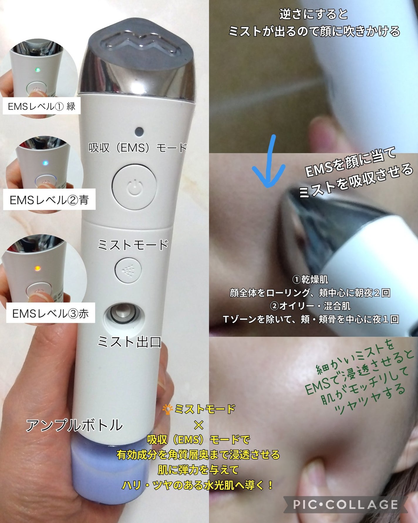 ブルーレイヤーミストアンプルジェット美顔器/MEDITHERAPY/美顔器・マッサージを使ったクチコミ(2枚目)