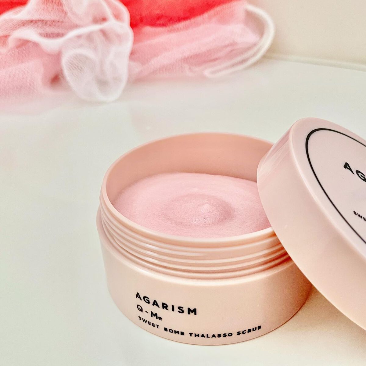 Q+Me スウィート ボム タラソ スクラブ/AGARISM/バスト・ヒップケアを使ったクチコミ(1枚目)