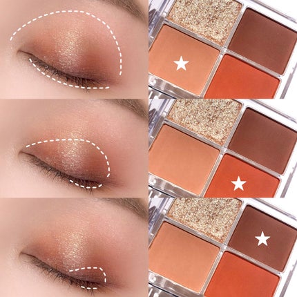 4色アイシャドウパレット/aZTK/アイシャドウパレットを使ったクチコミ(3枚目)