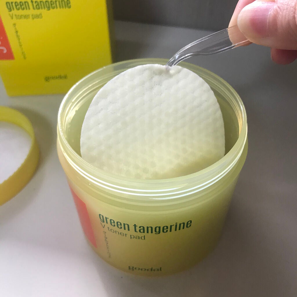 グリーンタンジェリン ビタCダークスポットケアパッド/goodal/トナーパッドを使ったクチコミ(2枚目)