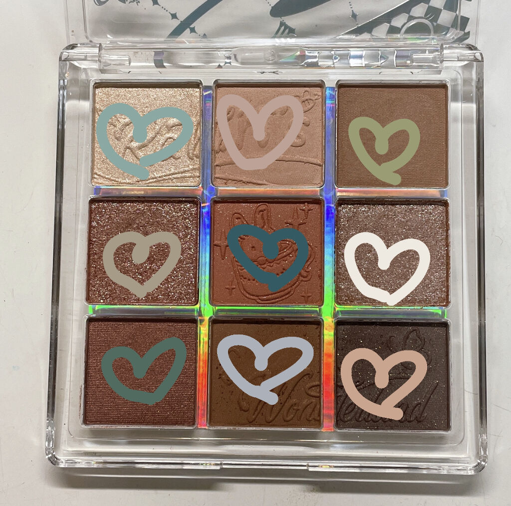 クォーツ 9色アイシャドウパレット(ドリームランドアイシャドウ)/ZEESEA/アイシャドウパレットを使ったクチコミ（2枚目）