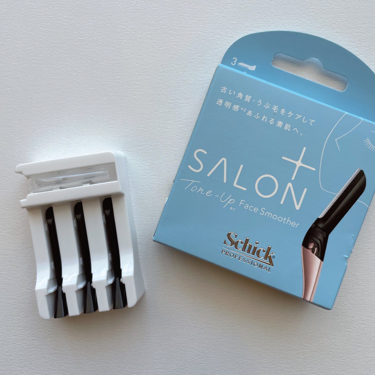 サロンプラス トーンアップ フェイススムーサー ホルダー(刃付き)/サロンプラス/シェーバーを使ったクチコミ(1枚目)