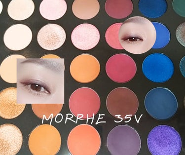 Morphe MORPHE  35V  STUNNING  VIBESのクチコミ「                            💜 【 #今日のアイメイク 】 💜

.....」（1枚目）