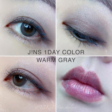 JINS1DAYCOLOR 01  WARM GRAY(BASE MAKE UP)/JINS/ワンデー（１DAY）カラコンを使ったクチコミ（1枚目）