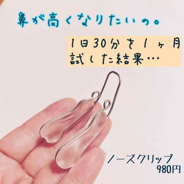 眼鏡をかけると編み物するおばあちゃま
みたいになる鼻なしの民です。
なのに団子鼻なのです。
いいとこなし涙。

鼻は軟骨？だから触り続けてると形が
変わるんだよと言われ買ってみたのが
ノーズクリップ。
