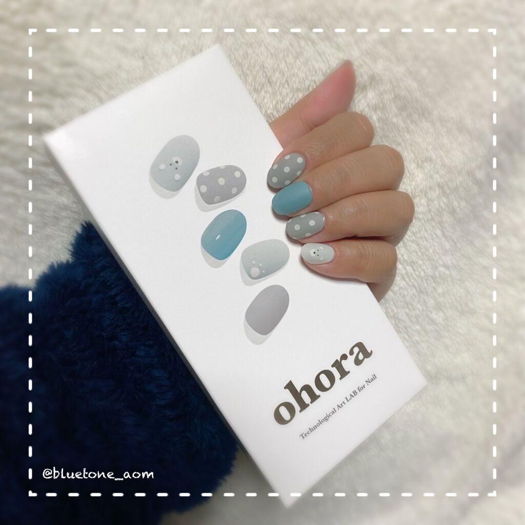 セミキュアジェルネイル（ハンド）/ohora/ネイルシールを使ったクチコミ（2枚目）