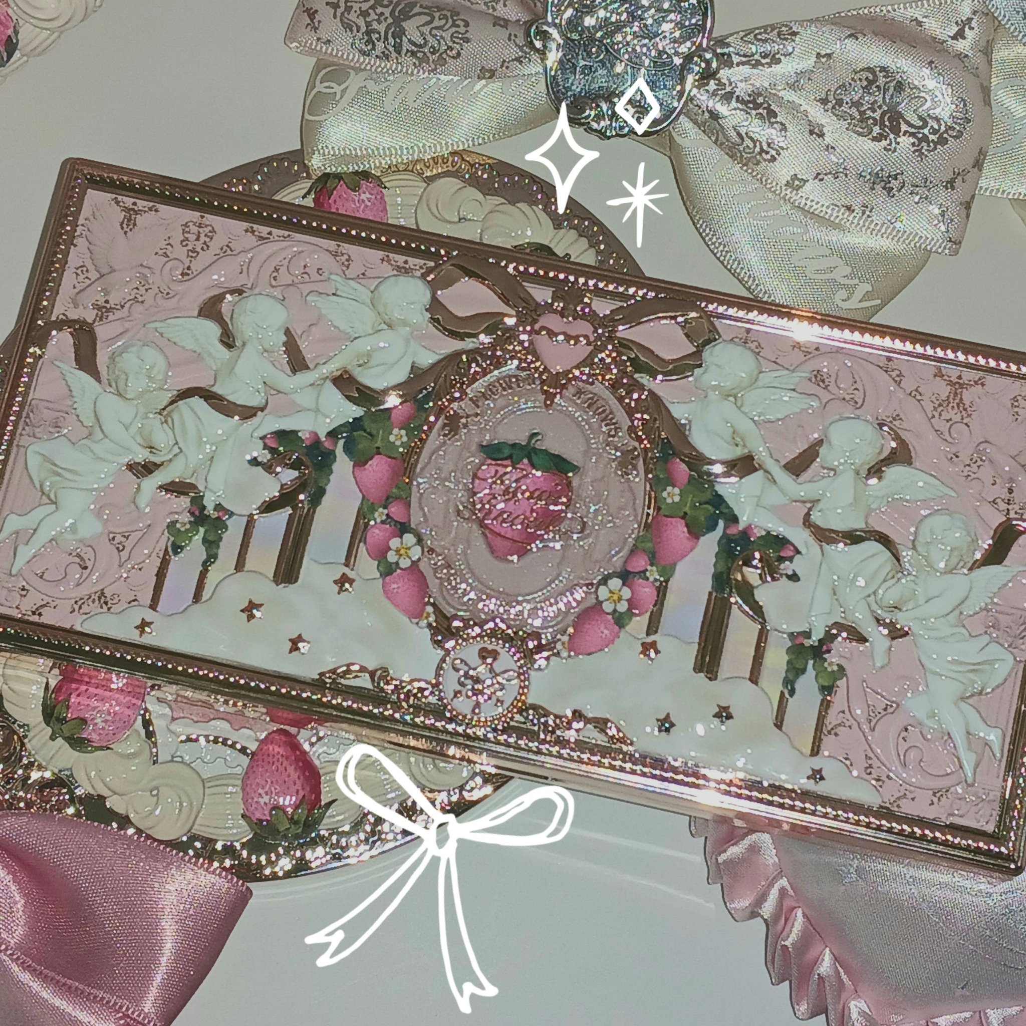 ストロベリーキューピッドコレクション メイクアップパレット/FlowerKnows/アイシャドウパレットを使ったクチコミ（1枚目）