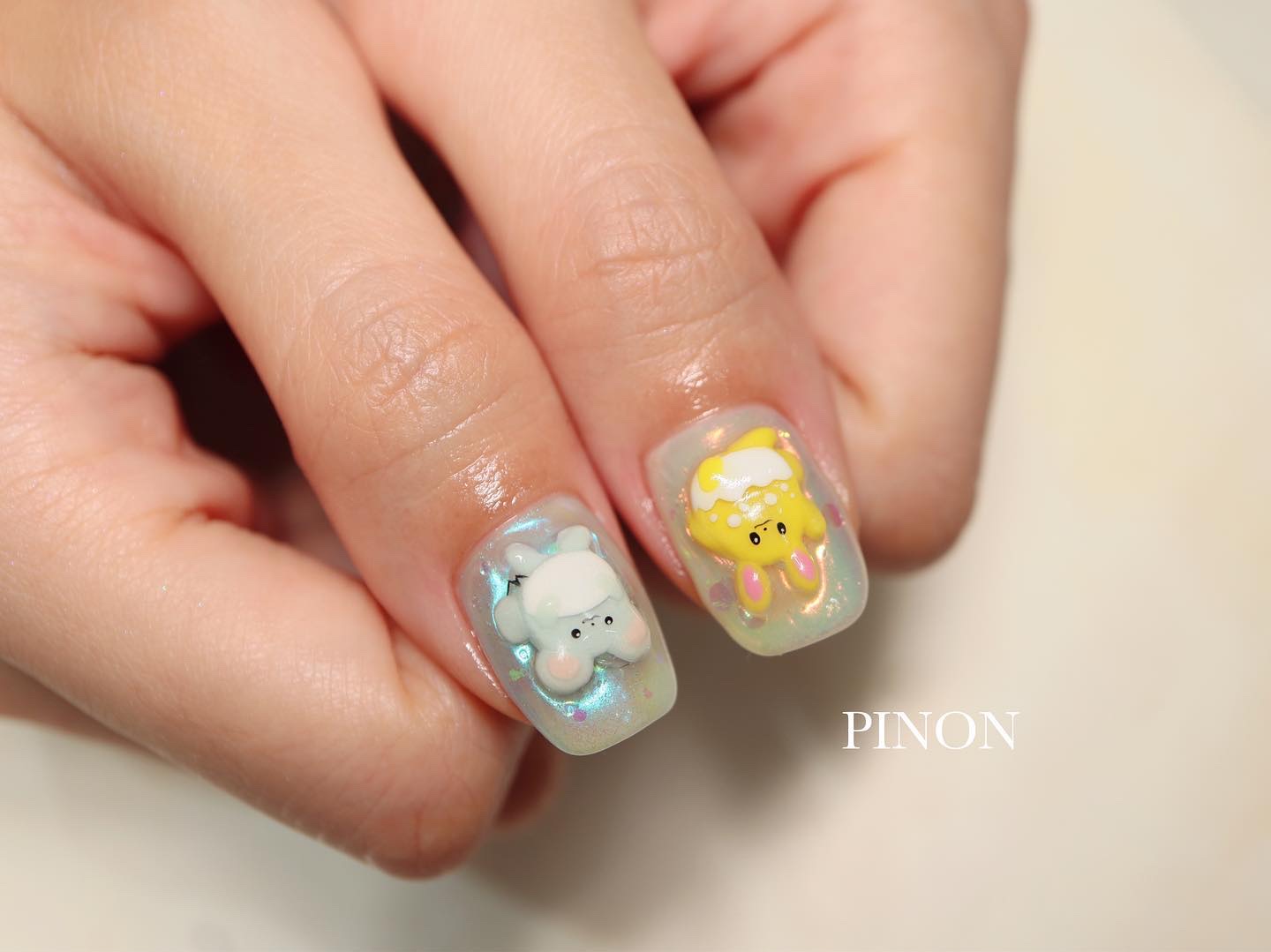 #ポケモンネイル,#シャリタツネイル,#メタモンネイル,#マリルネイル,#キャラクターネイル,#ポケモン3dネイルのネイルデザイン