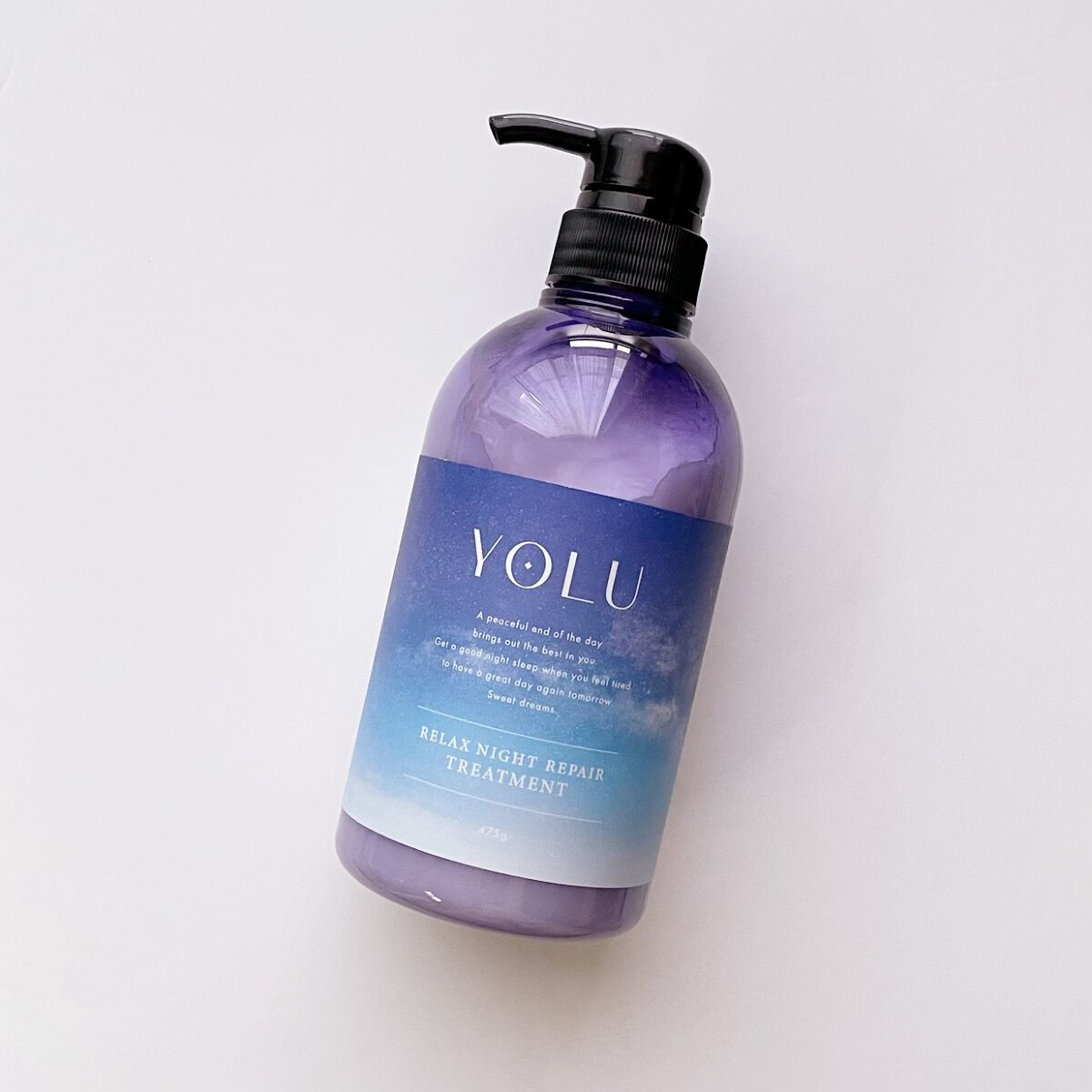 リラックスナイトリペア シャンプー／トリートメント トリートメント本体 475g/YOLU/市販シャンプーを使ったクチコミ（1枚目）