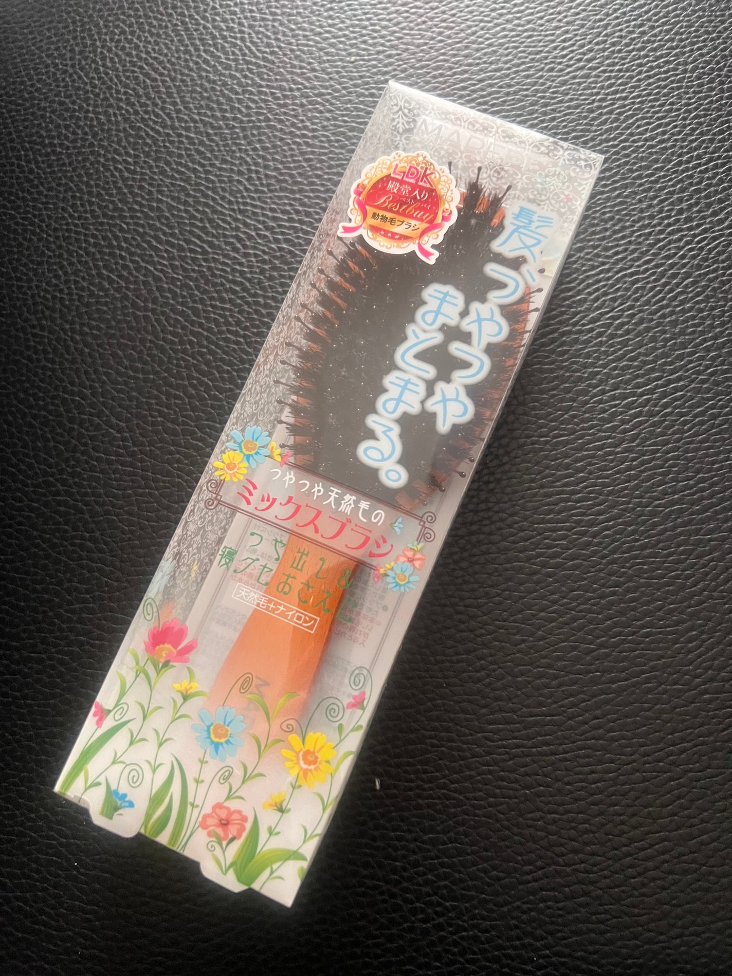 つやつや天然毛のミックスブラシ/マペペ/ヘアブラシを使ったクチコミ(1枚目)