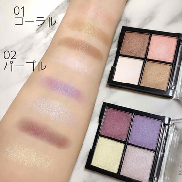 UR GLAM LUXE　4 COLORS EYESHADOW PALLET/U R GLAM/アイシャドウパレットを使ったクチコミ（2枚目）