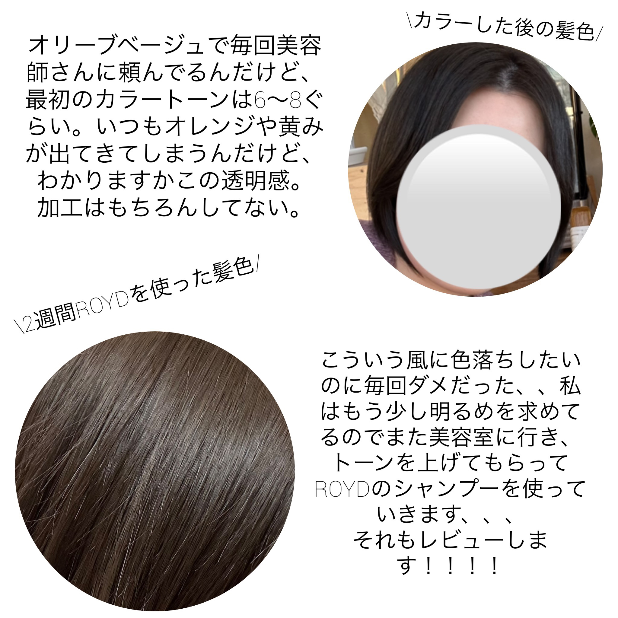 カラーシャンプー/ROYD/市販シャンプーを使ったクチコミ（2枚目）