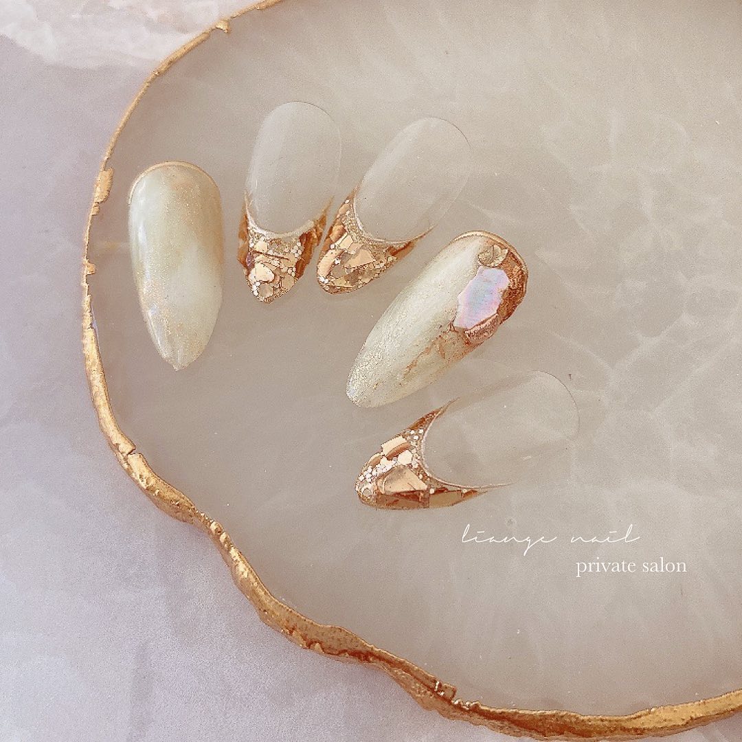 #リアンジェネイル,#柏ネイル,#ネイル,#ニュアンスネイル,#大人ニュアンスネイル,#シェルネイル,#ミラーネイル,#春ネイルのネイルデザイン