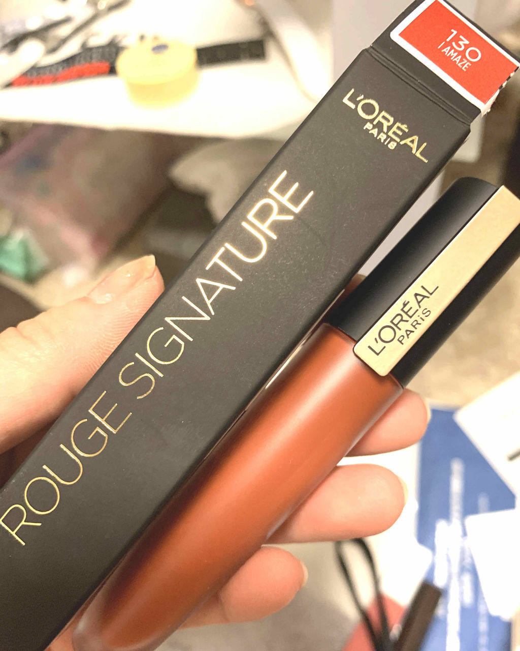 ルージュシグネチャー /ロレアル パリ/リップグロスを使ったクチコミ（1枚目）
