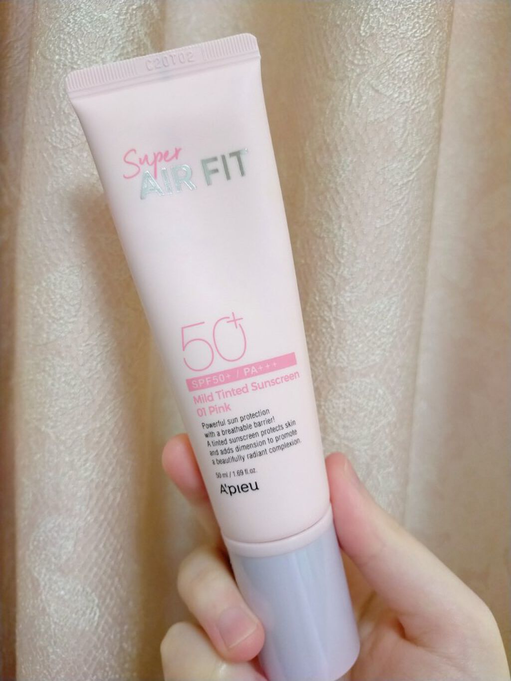 スーパー エアフィット マイルド サンカット （ピンク）/A’pieu/日焼け止めクリームを使ったクチコミ（1枚目）