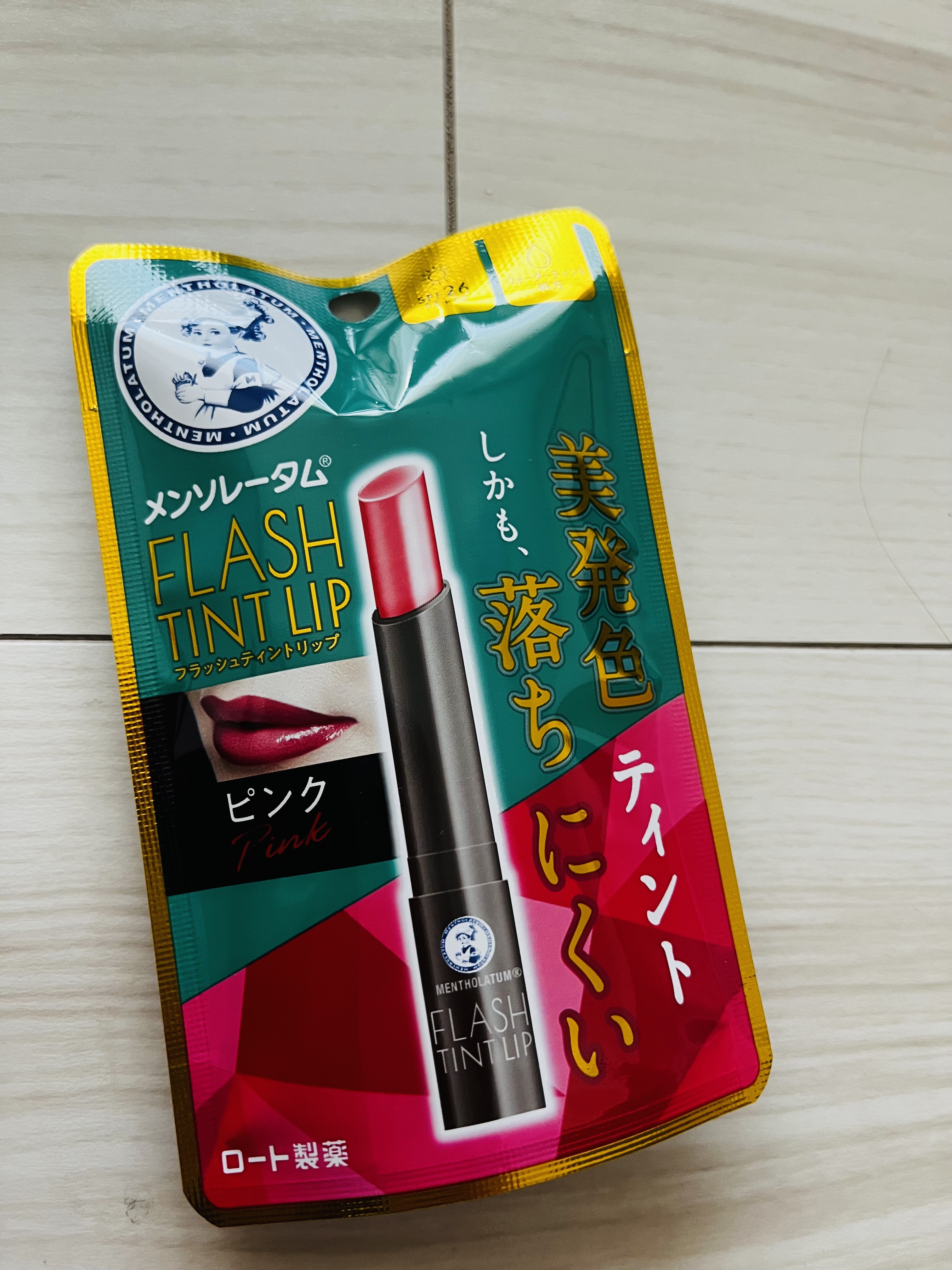 メンソレータム フラッシュティントリップ ピンク/メンソレータム/リップティントを使ったクチコミ（1枚目）