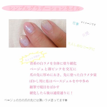 やぎ on LIPS 「【シンプルグラデーションネイル】お仕事上ネイルはピンクかベージ..」（1枚目）