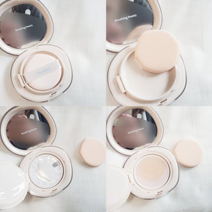 ブリージンググロークッション/Healus/クッションファンデーションを使ったクチコミ(4枚目)