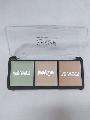 UR GLAM　CONCEALER PALETTE グリーンパレット/U R GLAM/パレットコンシーラーを使ったクチコミ（3枚目）