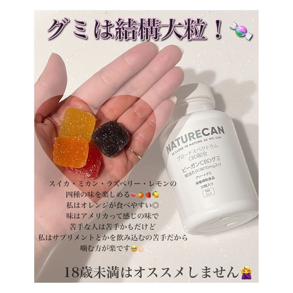 CBDグミ/NATURECAN/健康サプリメントを使ったクチコミ（3枚目）